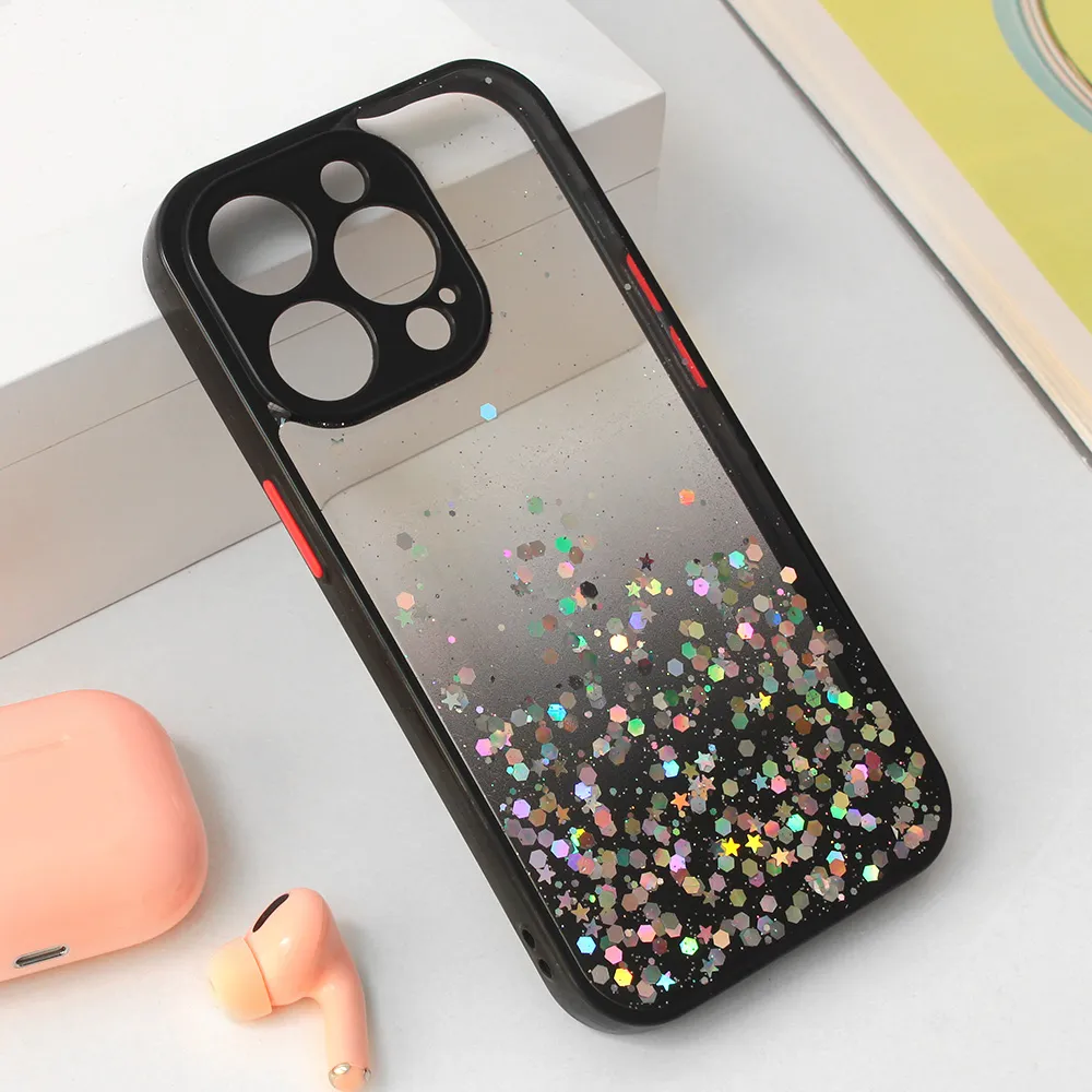 Maska Frame Glitter za iPhone 14 Pro 6.1 crna