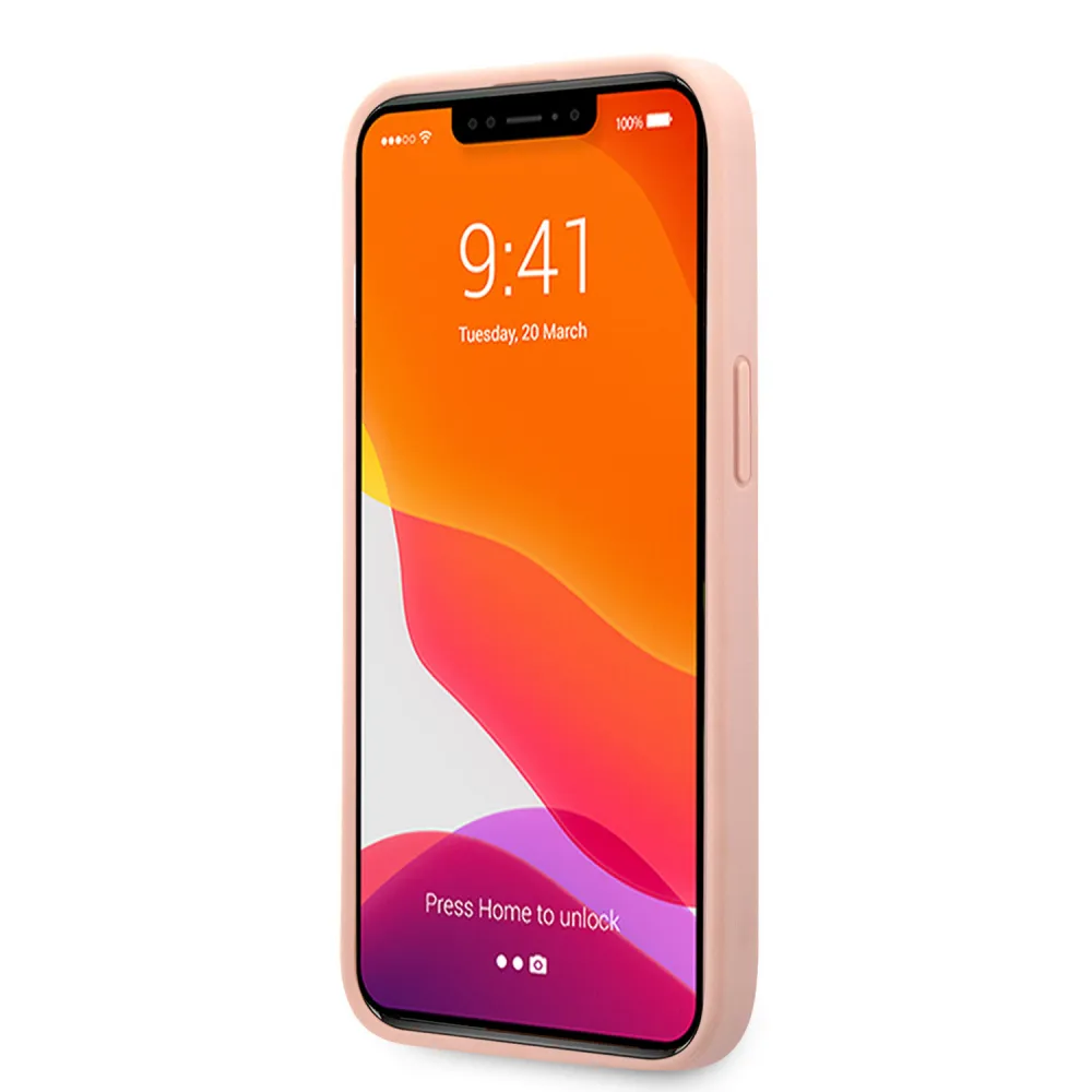 Maska Guess Saffiano Big za iPhone 13 6.1 roza (GUHCP13MSA4GSPI)