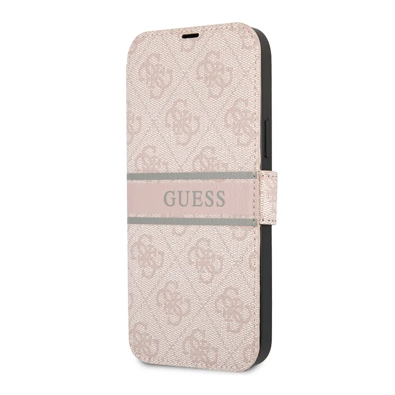 Maska Guess Stripe Bk Pu za iPhone 13 6.1 roze (GUBKP13M4GDPI)