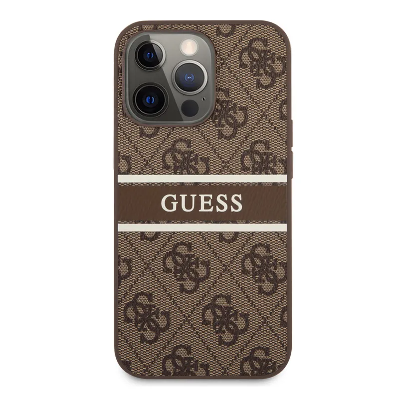 Maska Guess Stripe za iPhone 13 Pro 6.1 braon  (GUHCP13L4GDBR)