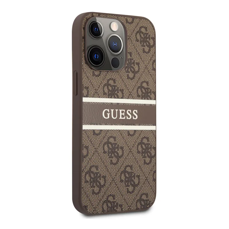 Maska Guess Stripe za iPhone 13 Pro 6.1 braon  (GUHCP13L4GDBR)