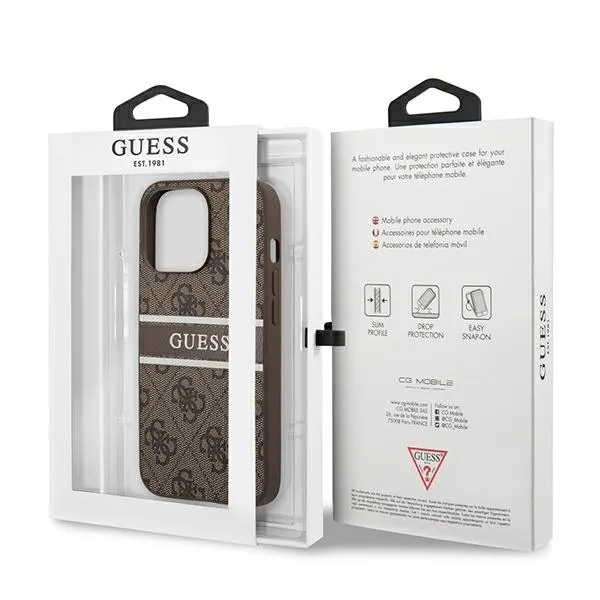 Maska Guess Stripe za iPhone 13 Pro 6.1 braon  (GUHCP13L4GDBR)