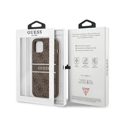 Maska Guess Stripe za iPhone 13 6.1 braon  (GUHCP13M4GDBR)