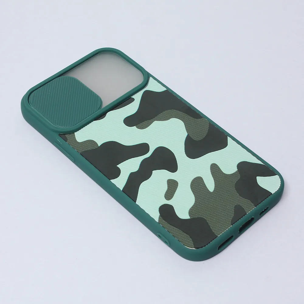 Maska Camera Army za iPhone 12 6.1 tamno zelena