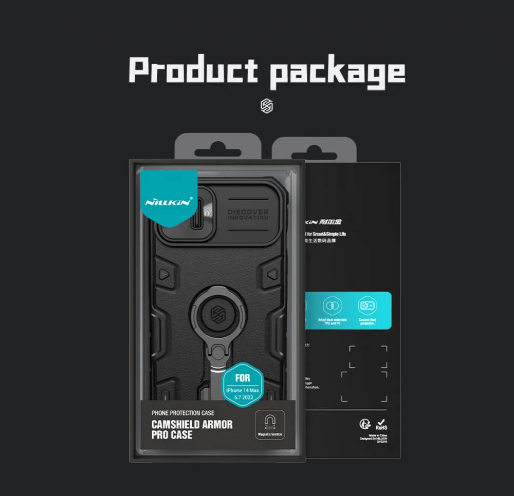 Maska Nillkin CamShield Armor Pro Magnetic za iPhone 14 Plus 6.7 crna