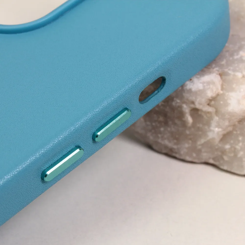 Maska Beautiful Shine Leather iPhone 14 Plus 6.7 svetlo plava