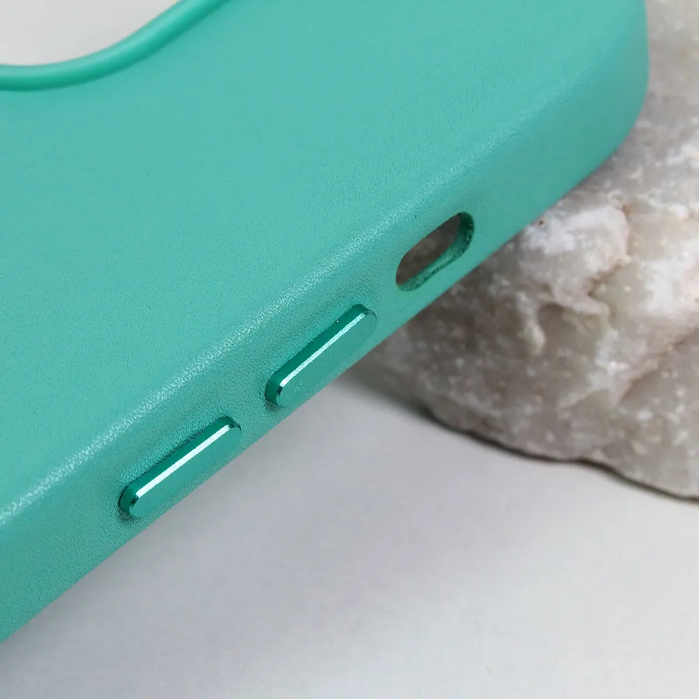 Maska Beautiful Shine Leather iPhone 14 Plus 6.7 mint