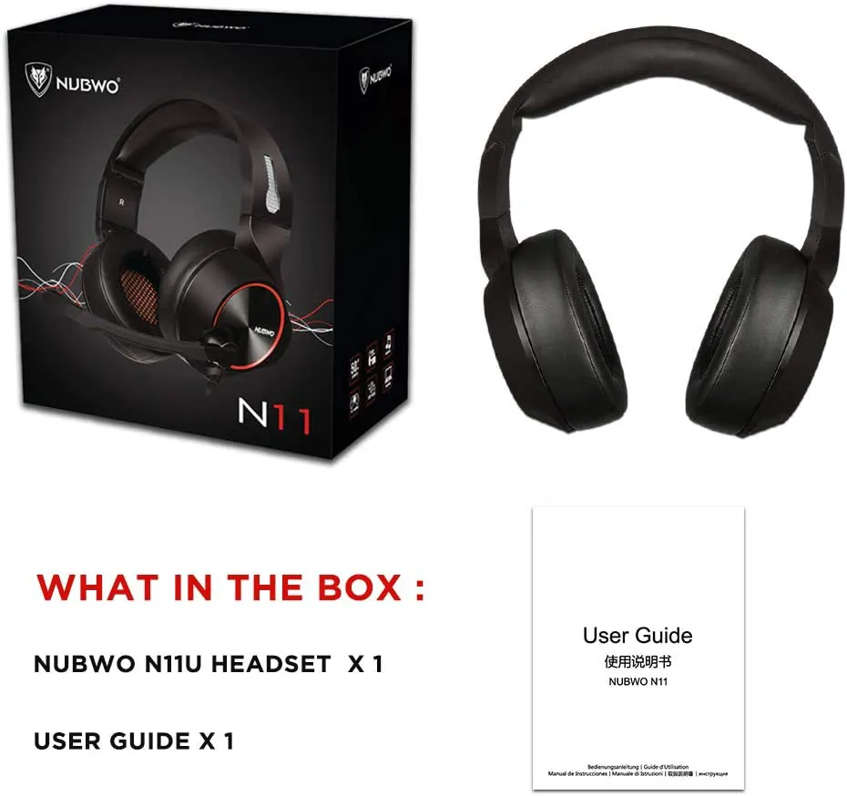 Slusalice Gaming Nubwo N11U LED USB crno crvene