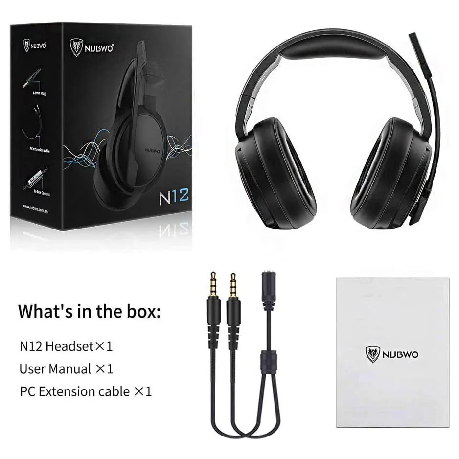 Slusalice Gaming Nubwo N12D 3.5mm crne