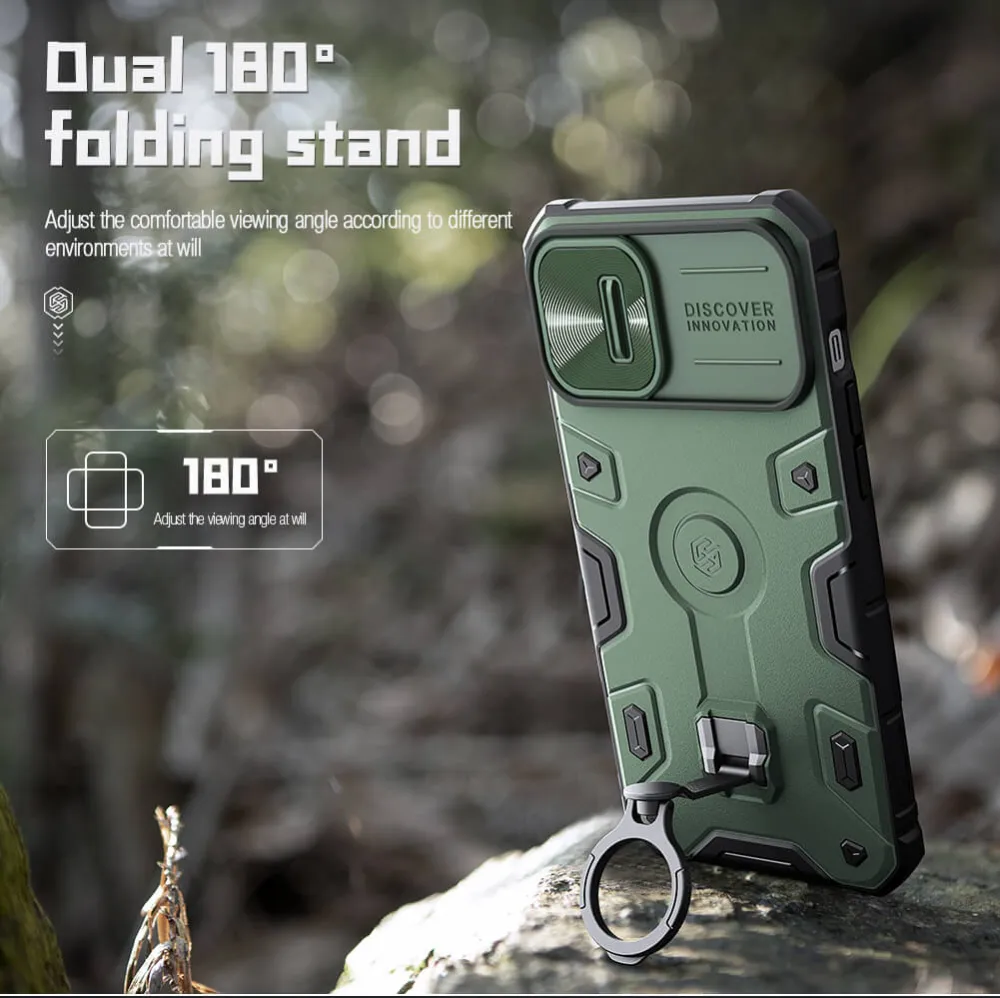 Maska Nillkin CamShield Armor Pro Magnetic za iPhone 14 Plus 6.7 zelena