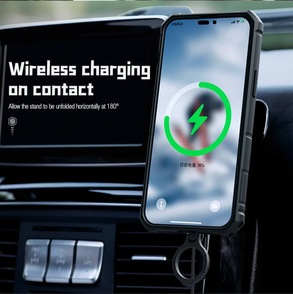 Maska Nillkin CamShield Armor Pro Magnetic za iPhone 14 Pro Max 6.7 zelena