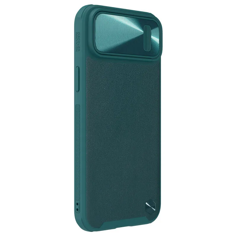 Maska Nillkin CamShield Leather S za iPhone 14 Plus 6.7 zelena