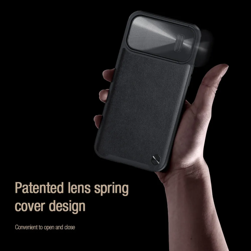 Maska Nillkin CamShield Leather S za iPhone 14 Pro Max 6.7 zelena