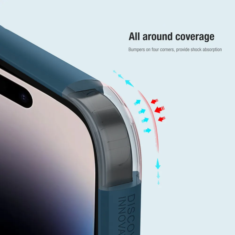 Maska Nillkin Scrub Pro za iPhone 14 Pro Max 6.7 plava (sa otvorom za logo)