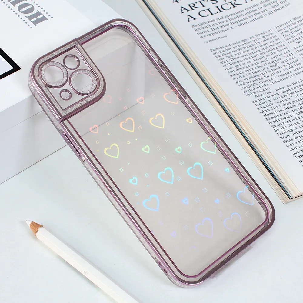 Maska Heart IMD za iPhone 14 Plus 6.7 roze