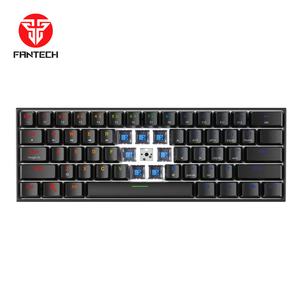 Tastatura Mehanicka Gaming Fantech MK857 RGB Maxfit61 FROST crna (Blue switch)