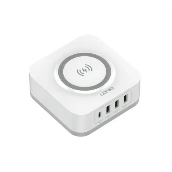 Kucni punjac LDNIO AW004 32W Desktop Wireless Quick Charge 3.0 + PD 30W beli