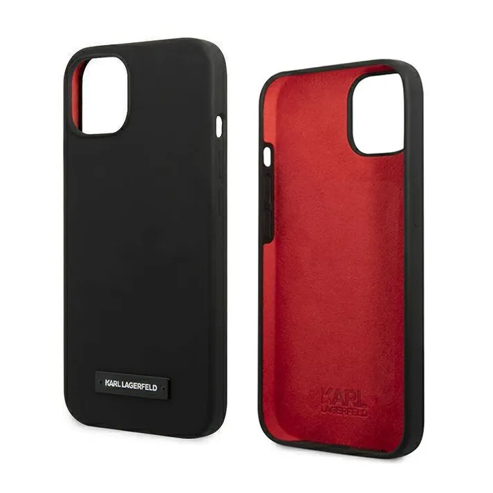 Maska Karl Lagerfeld Hc Silicone Plaque za iPhone 13 6.1 crna (KLHCP13MSLMP1K)