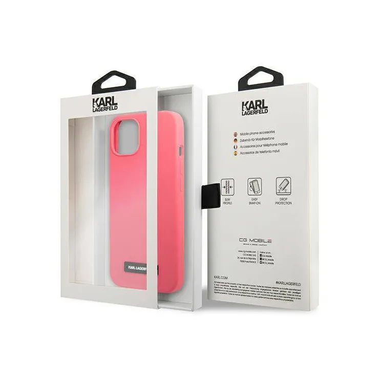 Maska Karl Lagerfeld Hc Silicone Plaque za iPhone 13 6.1 pink (KLHCP13MSLMP1PI)