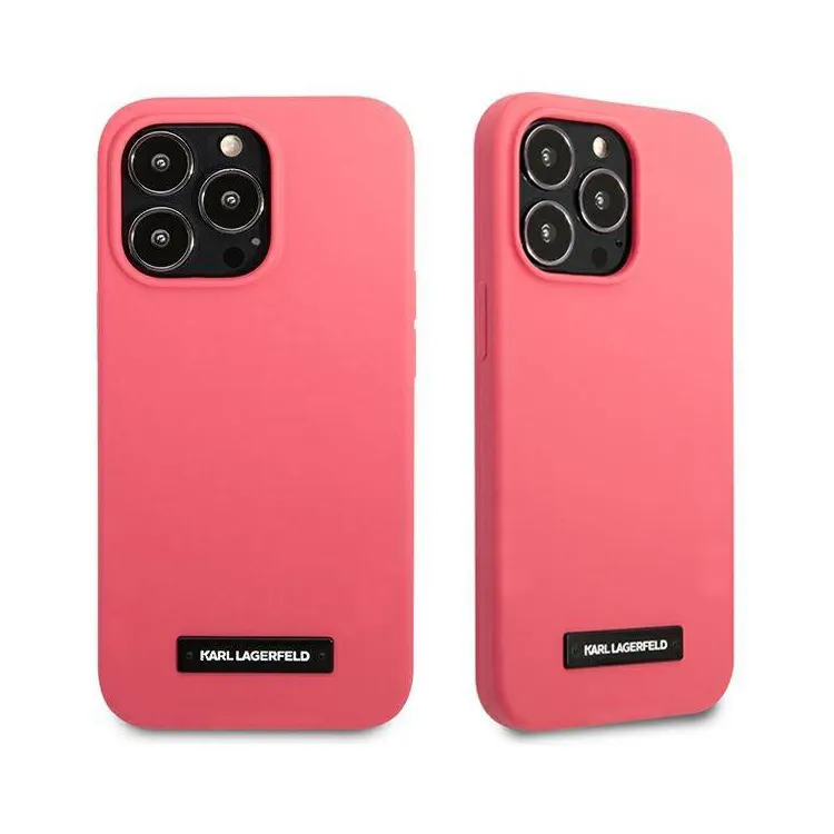 Maska Karl Lagerfeld Hc Silicone Plaque za iPhone 13 Pro 6.1 pink (KLHCP13LSLMP1PI)