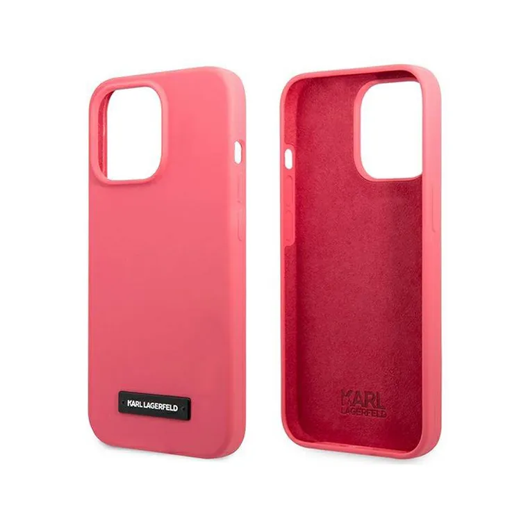 Maska Karl Lagerfeld Hc Silicone Plaque za iPhone 13 Pro 6.1 pink (KLHCP13LSLMP1PI)