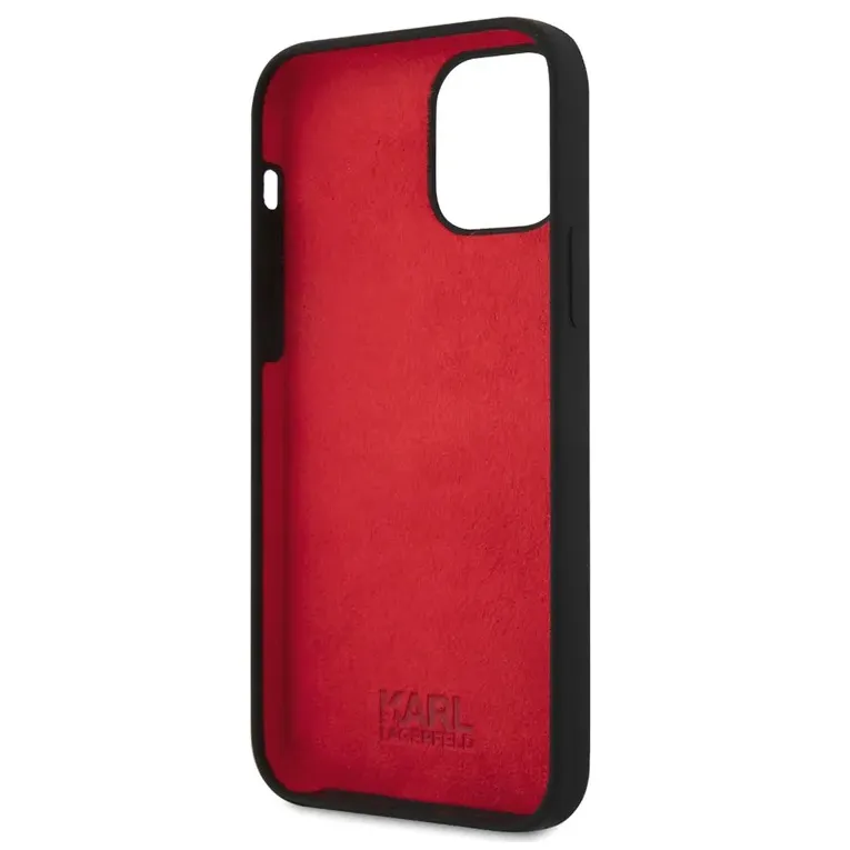 Maska Karl Lagerfeld Hc Silicone RSG za iPhone 12/12 Pro 6.1 crna (KLHCP12MSLSGRBK)