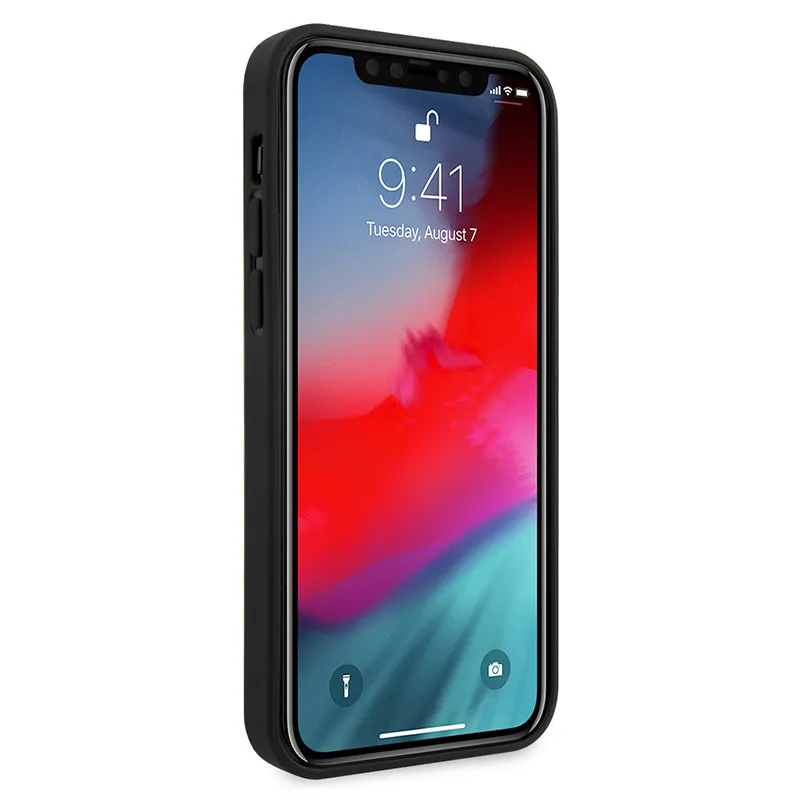 Maska Karl Lagerfeld Hc PU Saffiano Head za iPhone 12/12 Pro 6.1 srebrna (KLHCP12MSAKHSL)