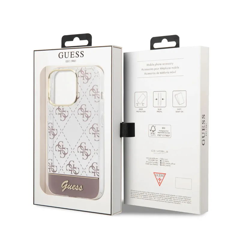 Maska Guess Hc 4G Electro Script za iPhone 14 Pro 6.1 pink (GUHCP14LHG4MHP)