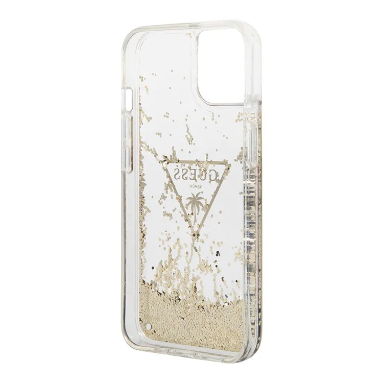 Maska Guess Hc Liquid Glitter Triangle za iPhone 14  Plus 6.7 transparent (GUHCP14MLFCTPT)