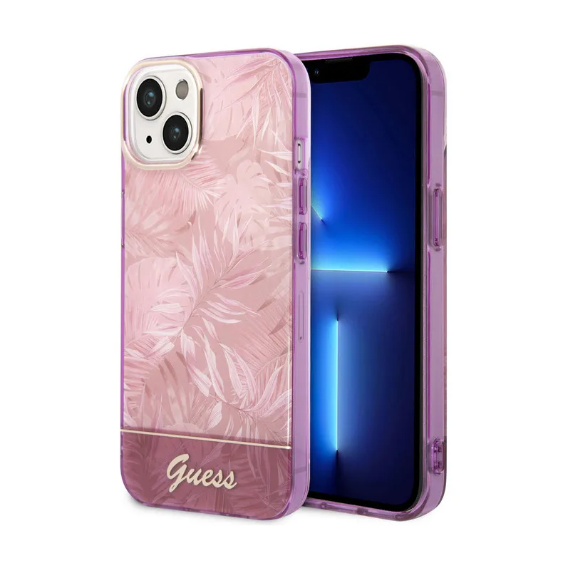 Maska Guess Hc IML Electro Cam Jungle za iPhone 14 Plus 6.7 pink (GUHCP14MHGJGHP)