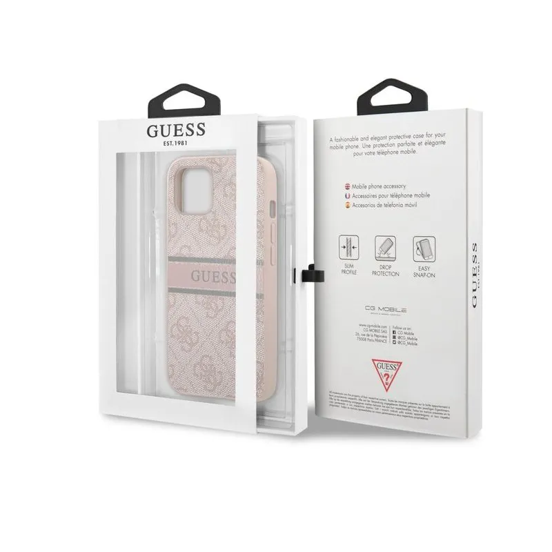 Maska Guess Hc PU 4G Stripe za iPhone 14 Plus 6.7 pink (GUHCP14M4GDPI)