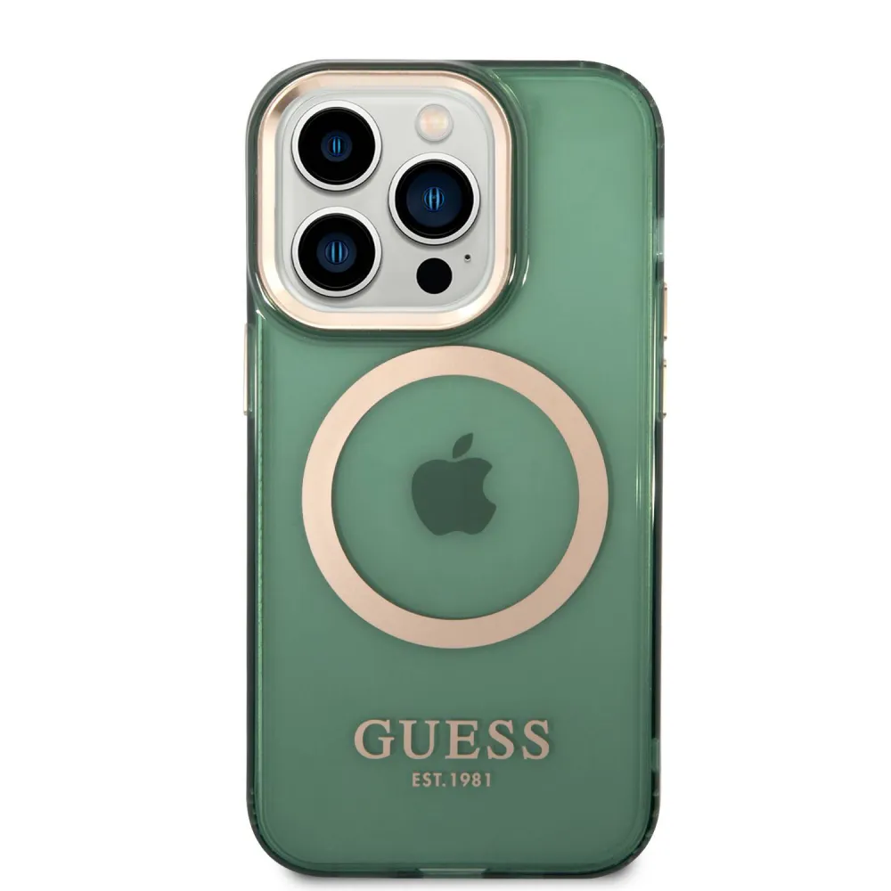 Maska Guess Hc Magsafe Outline Translucent za iphone 14 Pro 6.1 zlatna (GUHMP14LHTCMA)
