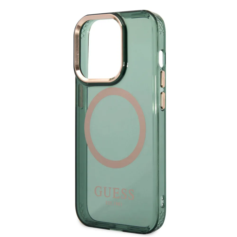 Maska Guess Hc Magsafe Outline Translucent za iphone 14 Pro 6.1 zlatna (GUHMP14LHTCMA)