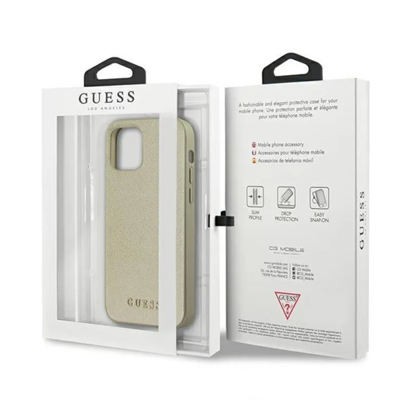 Maska Guess Hc PC/TPU Iridescent za iPhone 12/12  Pro 6.1 zlatna (GUHCP12MIGLGO)