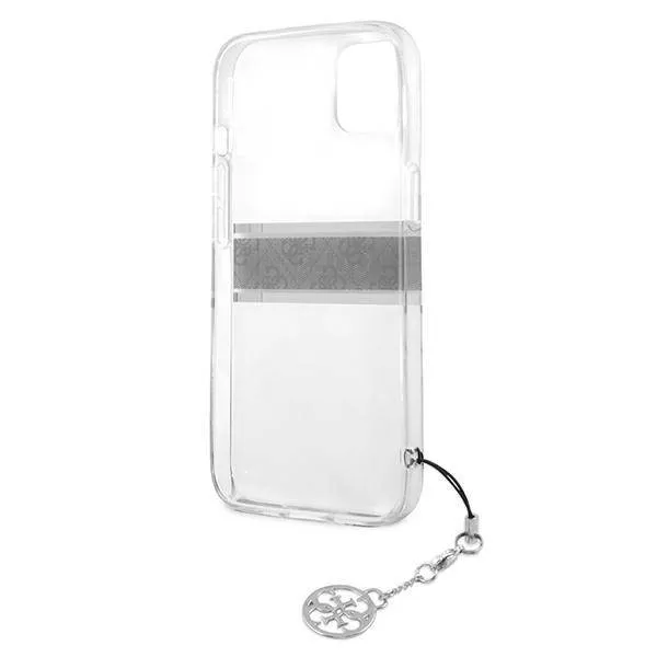Maska Guess 4G Stripe Charm za iPhone 13 6.1 siva (GUHCP13MKB4GGR)