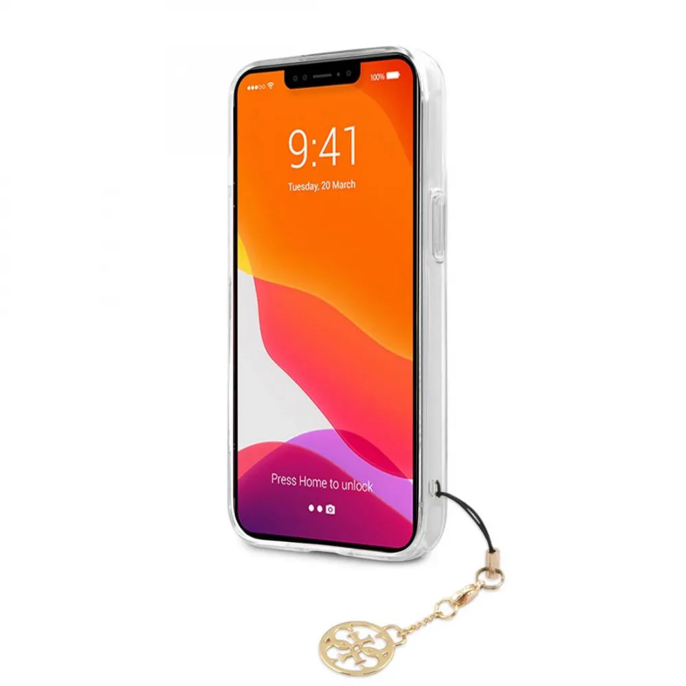 Maska Guess 4G Stripe Charm za iPhone 13 Pro 6.1 braon (GUHCP13LKB4GBR)