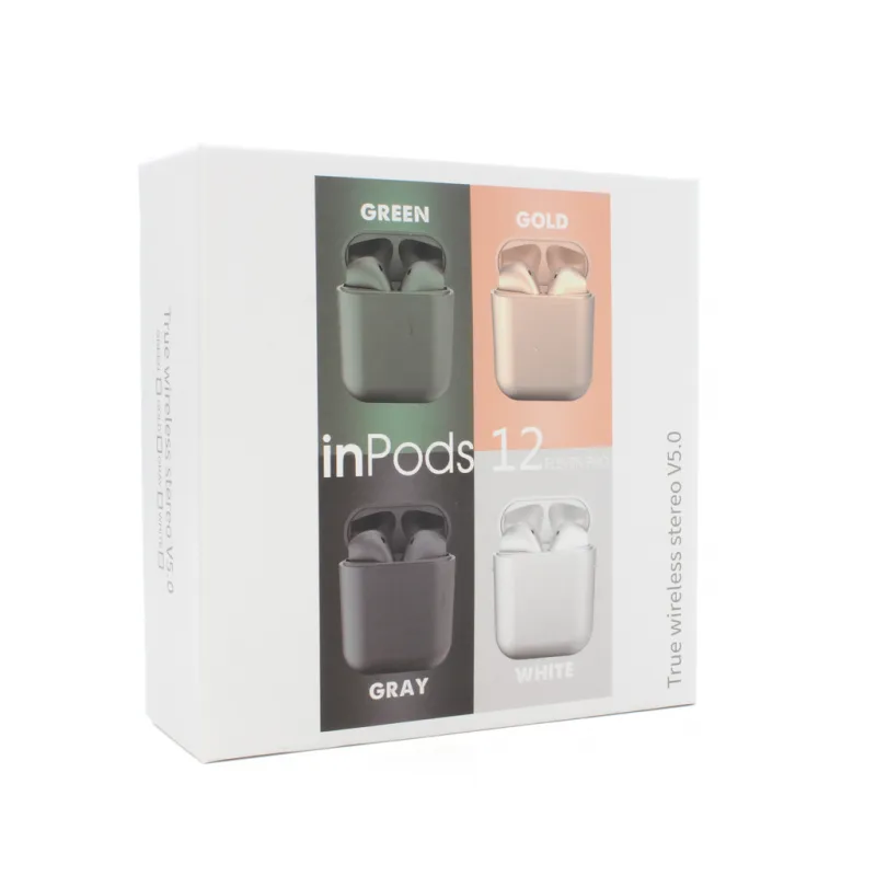 Bluetooth slusalice Airpods Inpods mat crne HQ