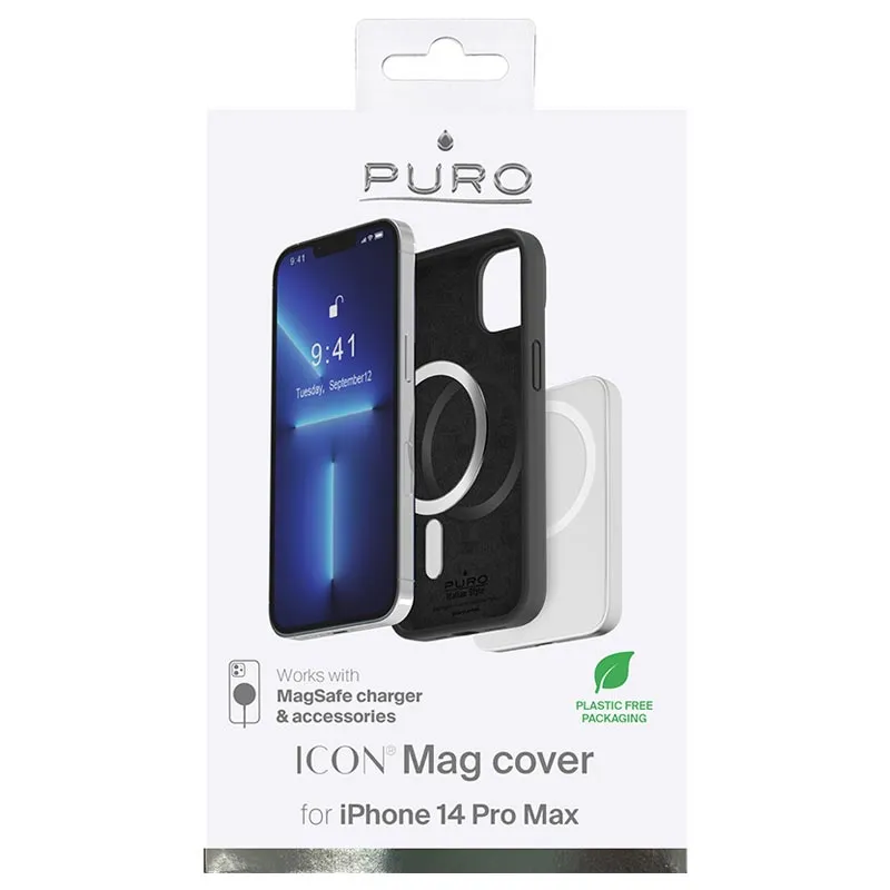 Maska Puro ICON Mag za iPhone 14 Pro Max 6.7 crna