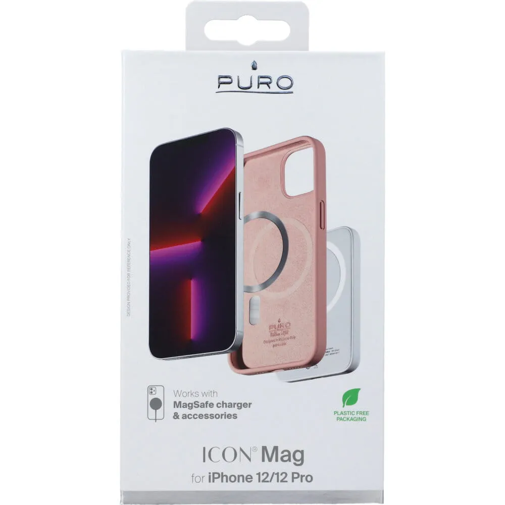 Maska Puro ICON Mag za iPhone 12/12 Pro 6.1 roze