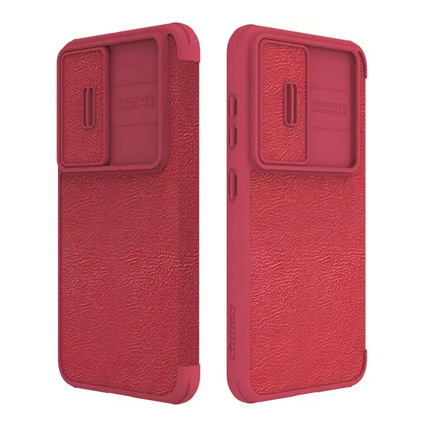 Maska Nillkin Qin Pro Leather za Samsung Galaxy S23 Plus crvena