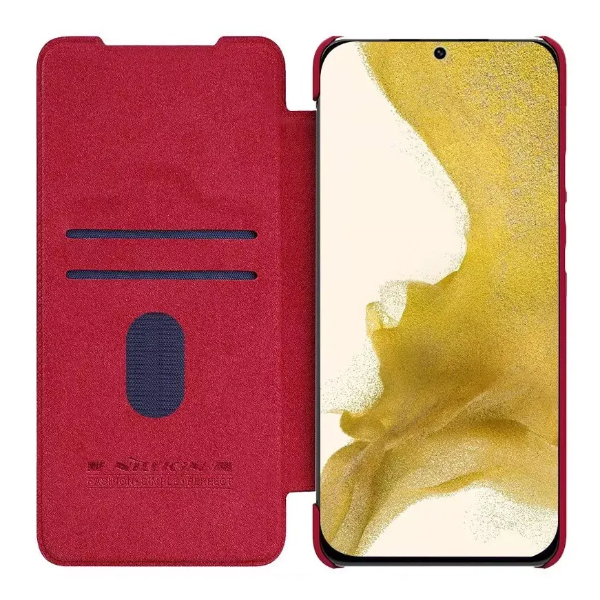 Maska Nillkin Qin Pro Leather za Samsung Galaxy S23 Plus crvena
