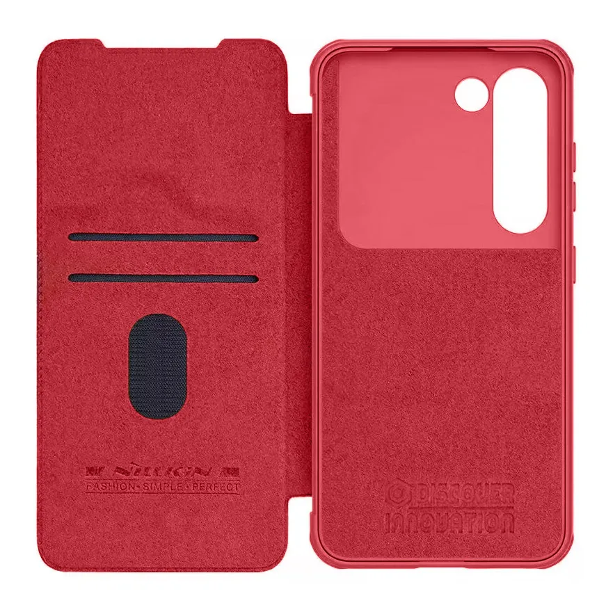 Maska Nillkin Qin Pro Leather za Samsung Galaxy S23 Plus crvena