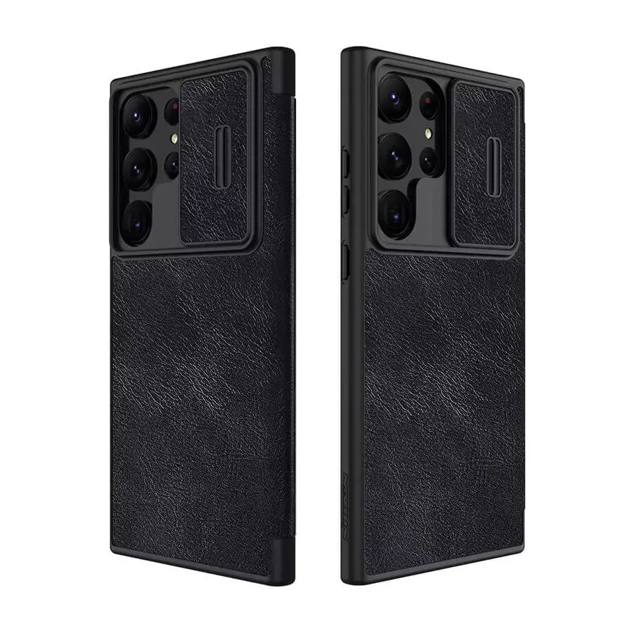 Maska Nillkin Qin Pro Leather za Samsung Galaxy S23 Ultra crna