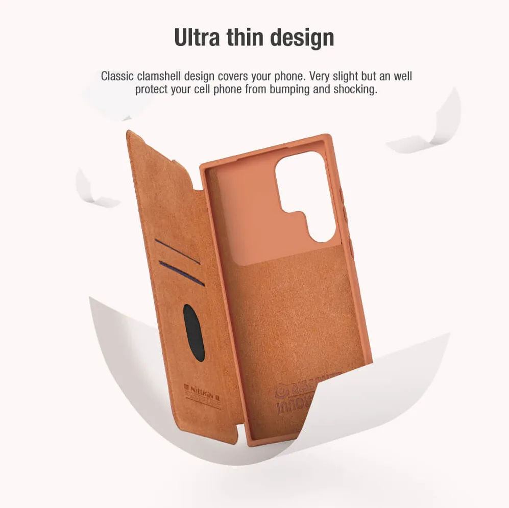Maska Nillkin Qin Pro Leather za Samsung Galaxy S23 Ultra crna