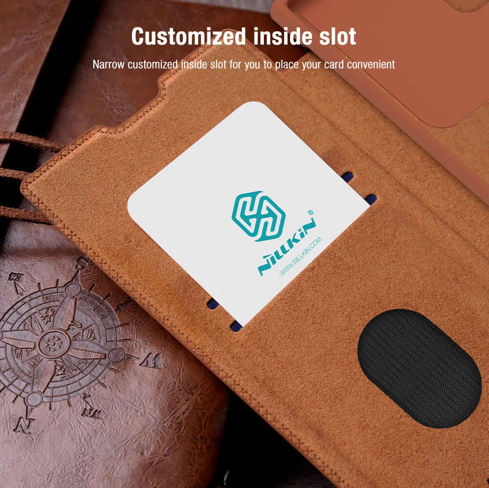 Maska Nillkin Qin Pro Leather za Samsung Galaxy S23 Ultra crna