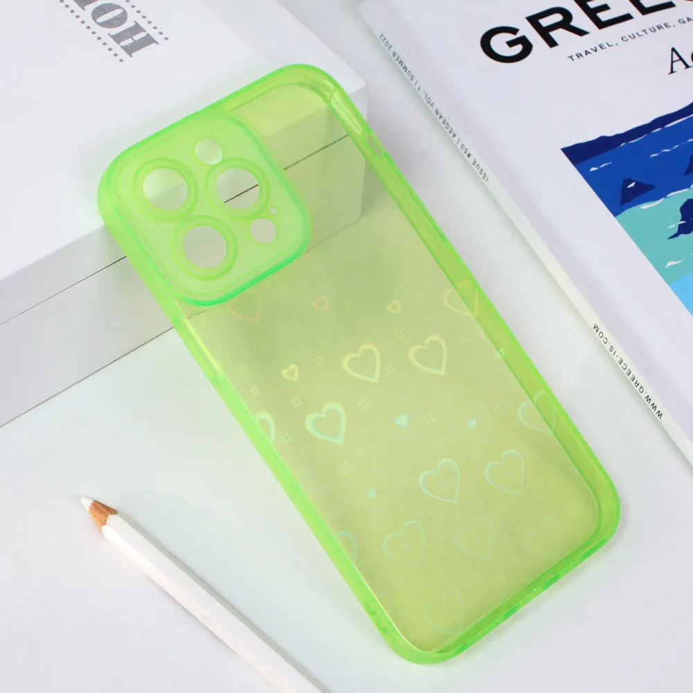 Maska Heart Color IMD za iPhone 14 Pro Max 6.7 svetlo zelena
