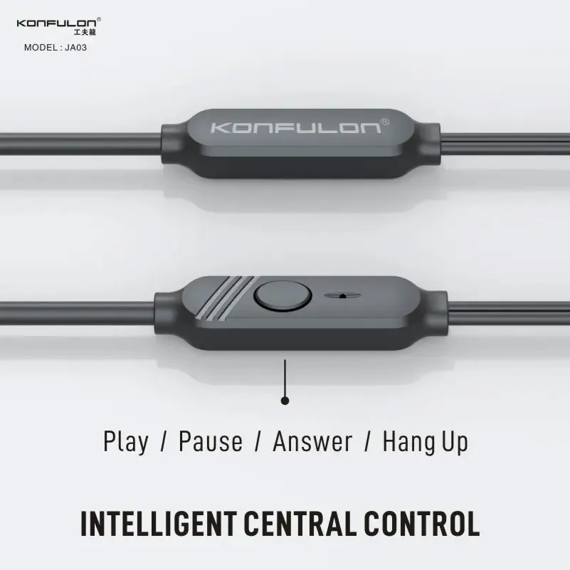 Slusalice KONFULON JA03 3.5mm crne 1.2m
