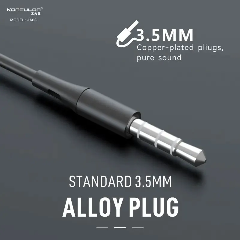 Slusalice KONFULON JA03 3.5mm crne 1.2m