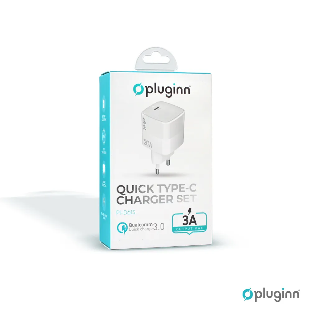 Kucni punjac Pluginn PL-D61S, PD3.0, PPS, 20W beli