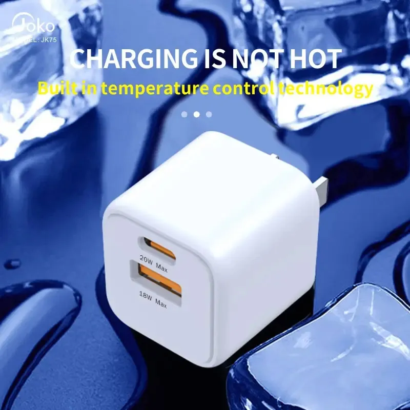 Kucni punjac KONFULON JK75, GaN, QC3.0 18W, PD 20W beli